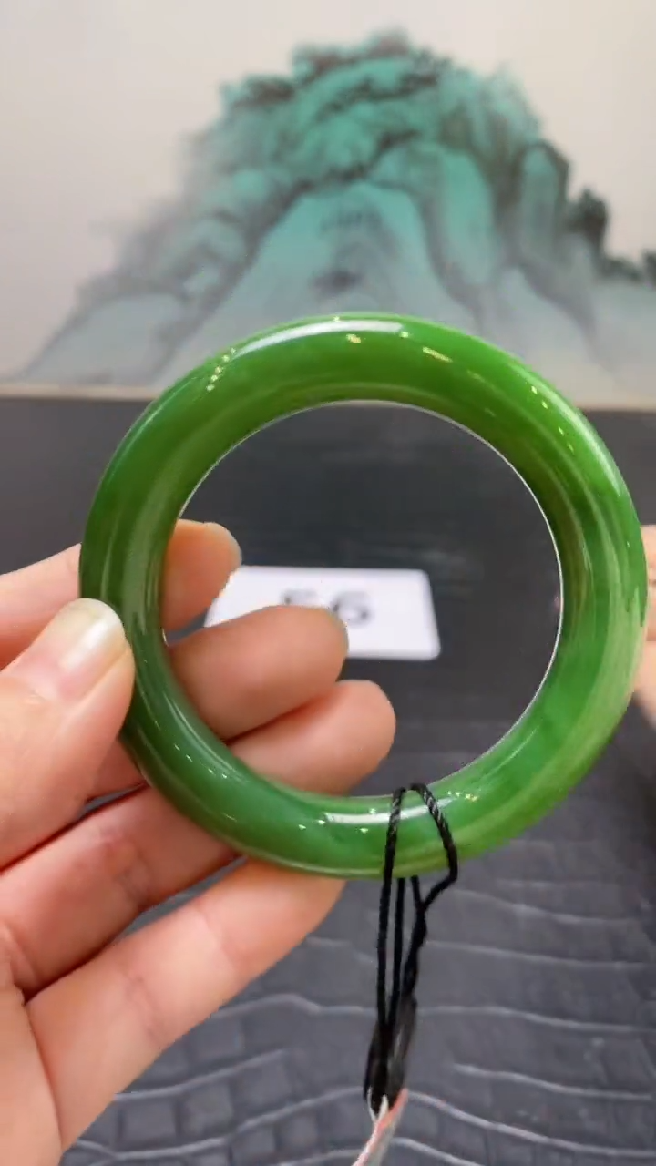 未镶嵌手镯和田玉（碧玉）杨*56