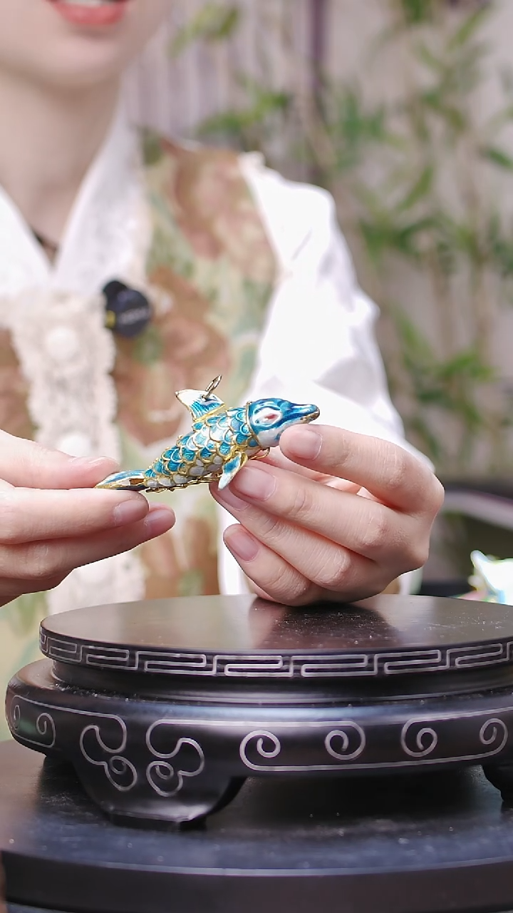 【闪购商品】非遗技艺 景泰蓝花丝海豚