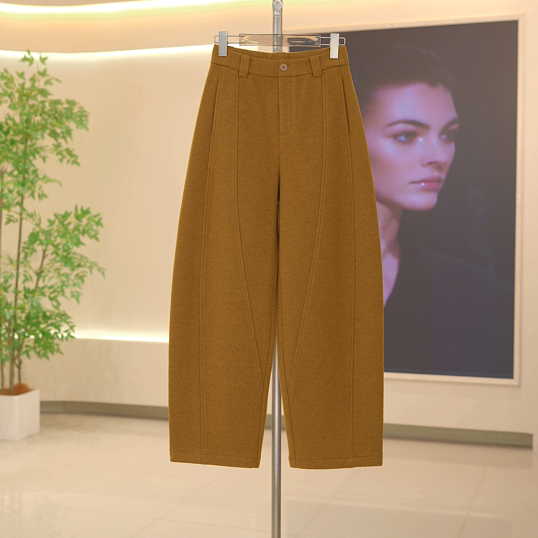 【认准正版】绵羊毛加绒加厚高腰窄版香蕉裤抗起球可机洗-K88075