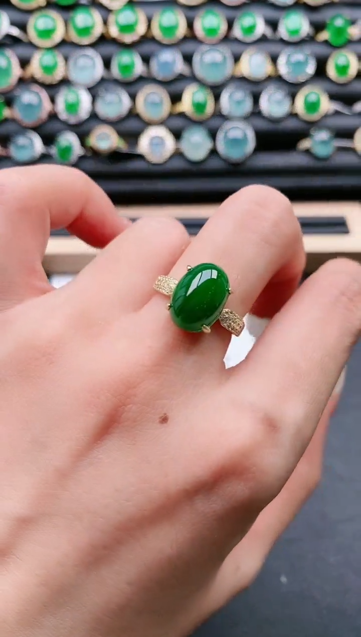 【闪购商品】翡翠戒指银S925镶嵌1111