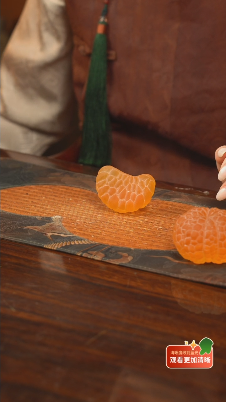 纯手工橘子瓣手把件