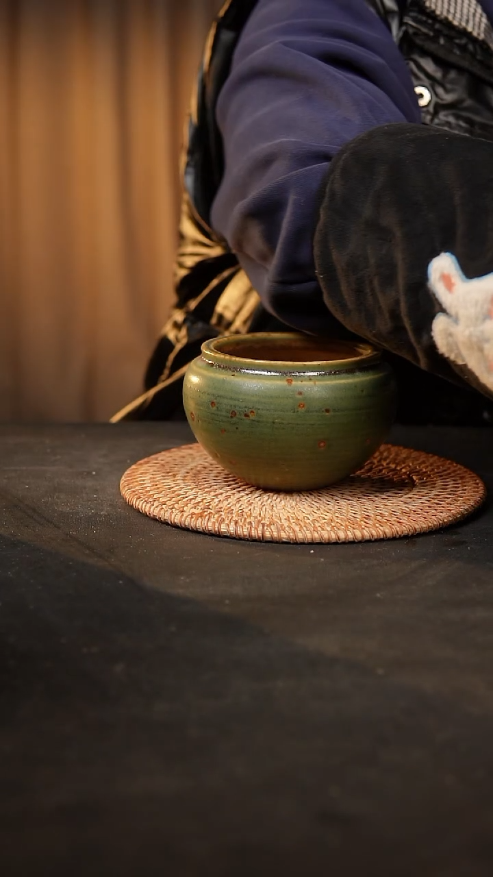 【闪购商品】瓷片泥泥手工花盆口7高8