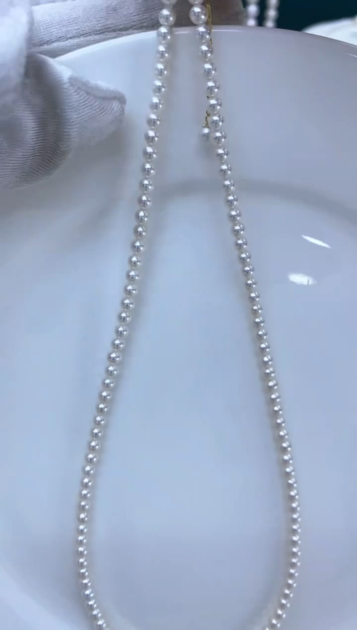 【闪购商品】淡水珍珠手链18K金镶嵌3.5-3.75