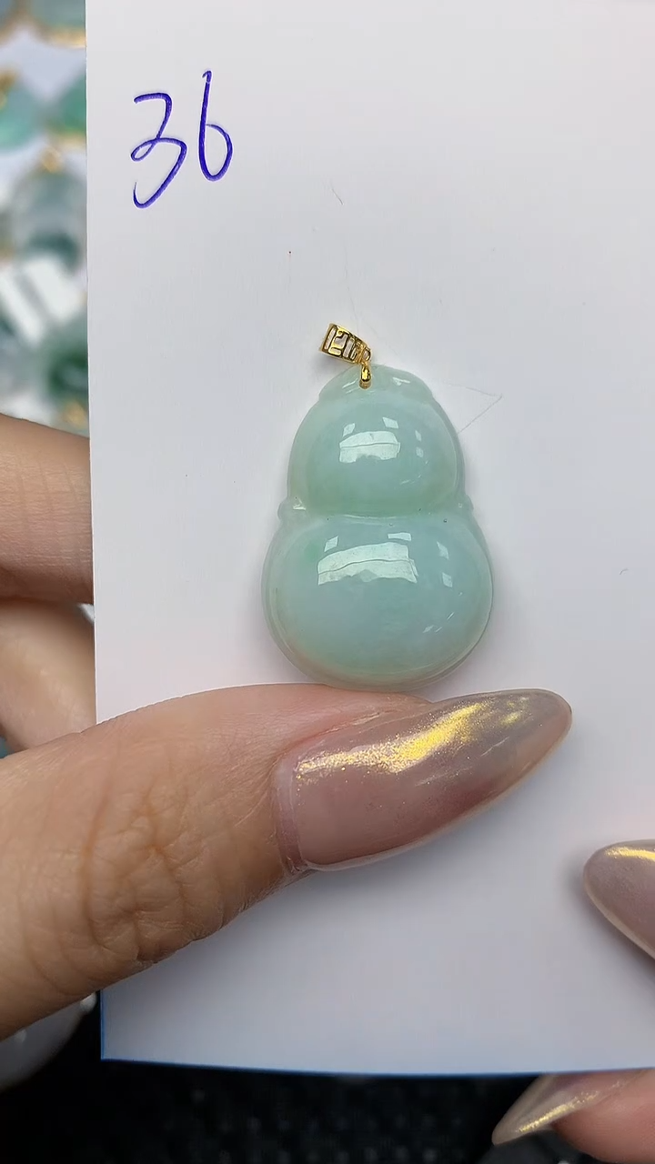 【闪购商品】翡翠颈饰18K金镶嵌天然翡翠A货