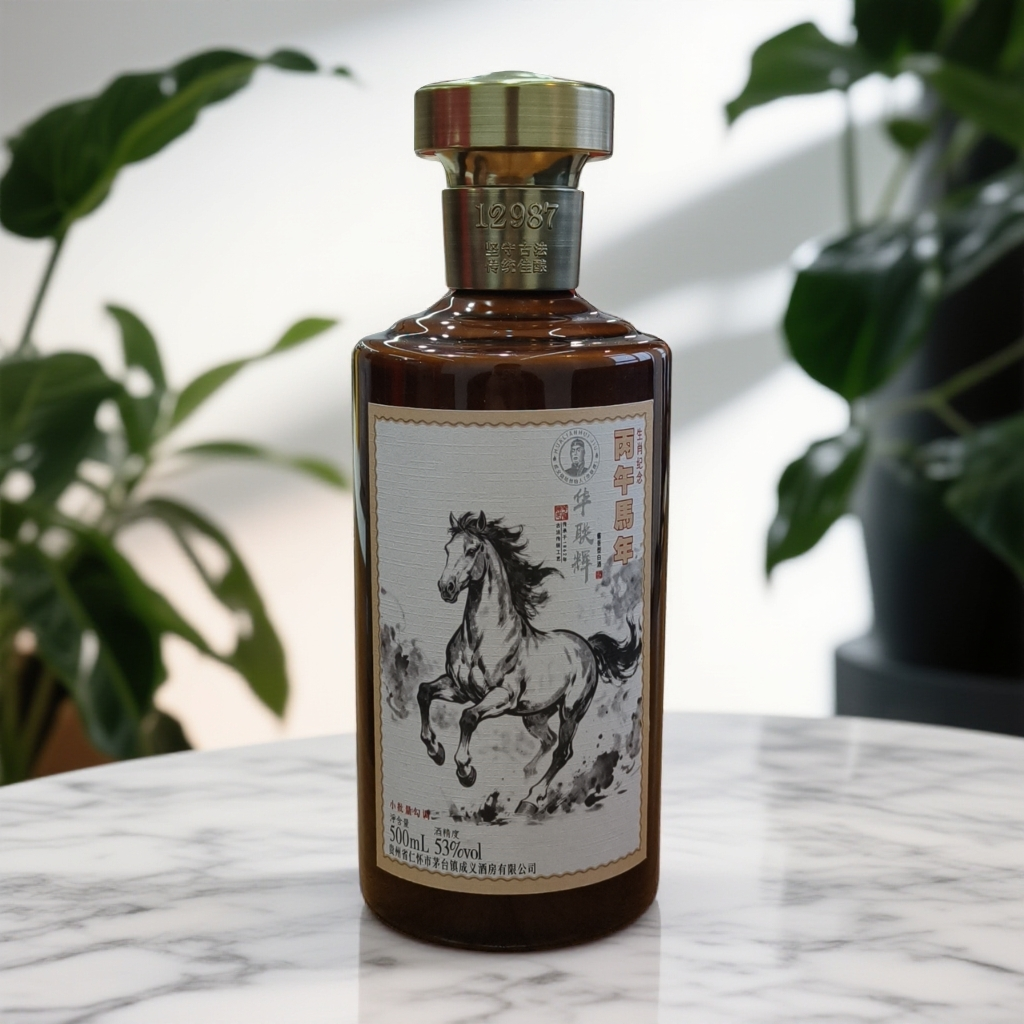 成義烧坊华联辉 丙午马年 酱香型白酒53度500ml