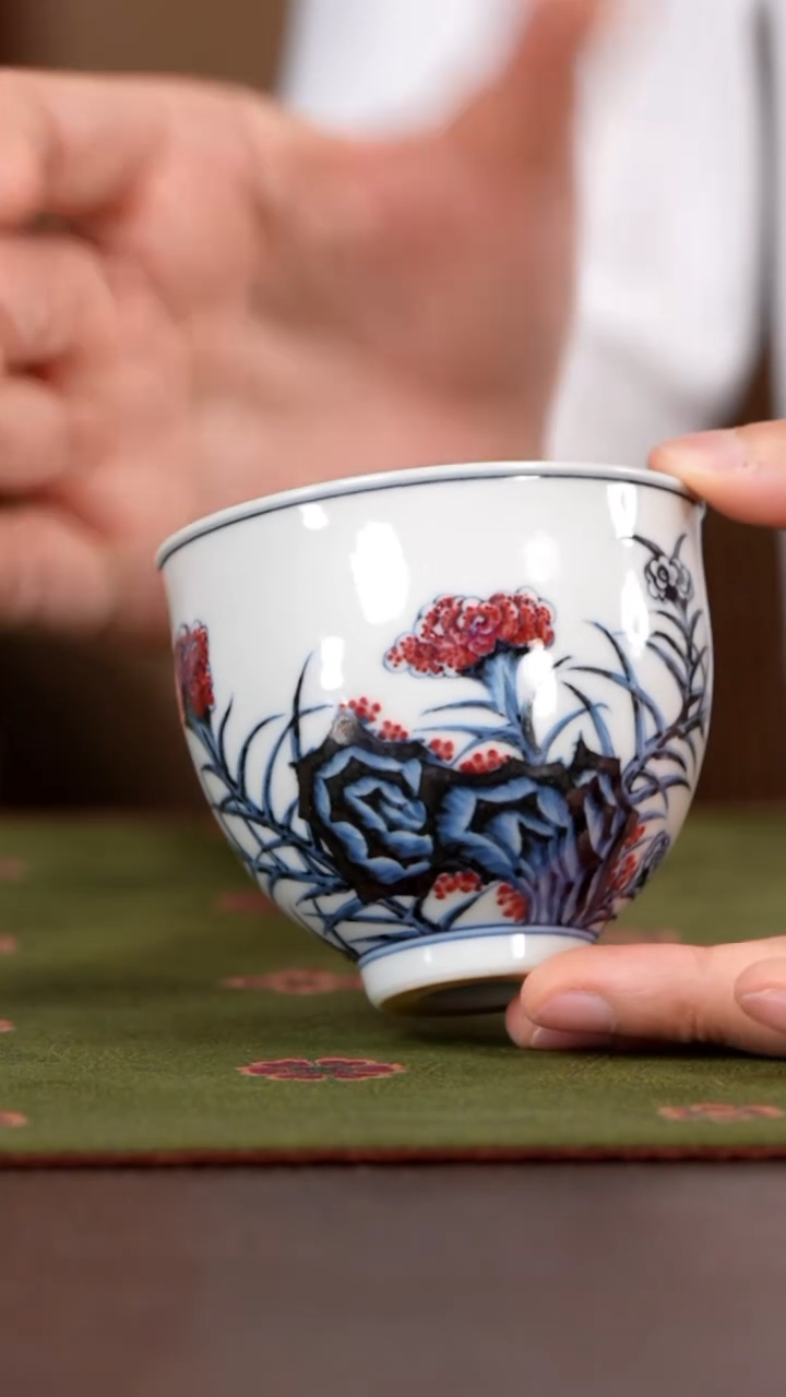 杯子【央广非遗】林涛小馆鸡冠花