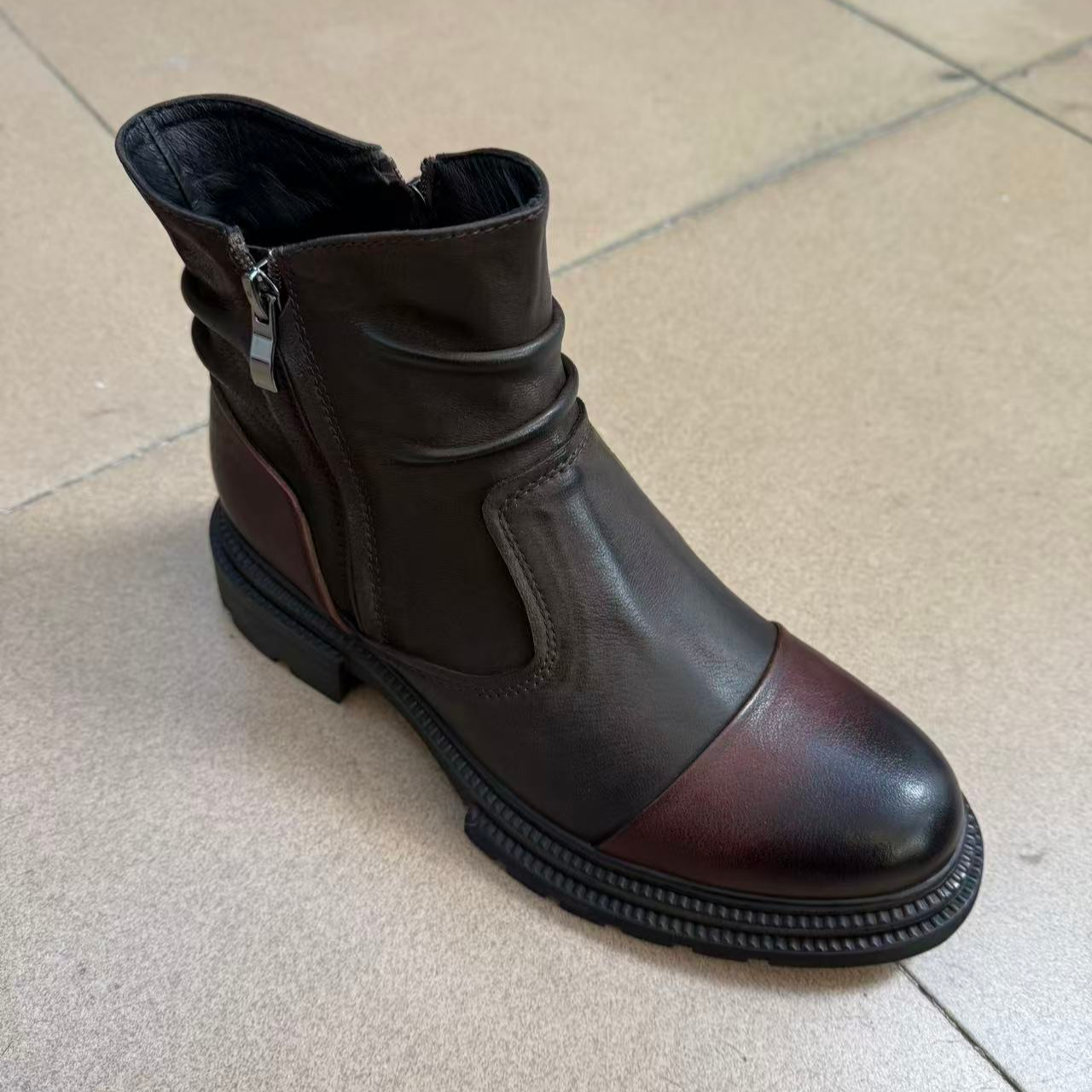 2026新款皮鞋中帮黑色男士真皮皮鞋秋冬透气