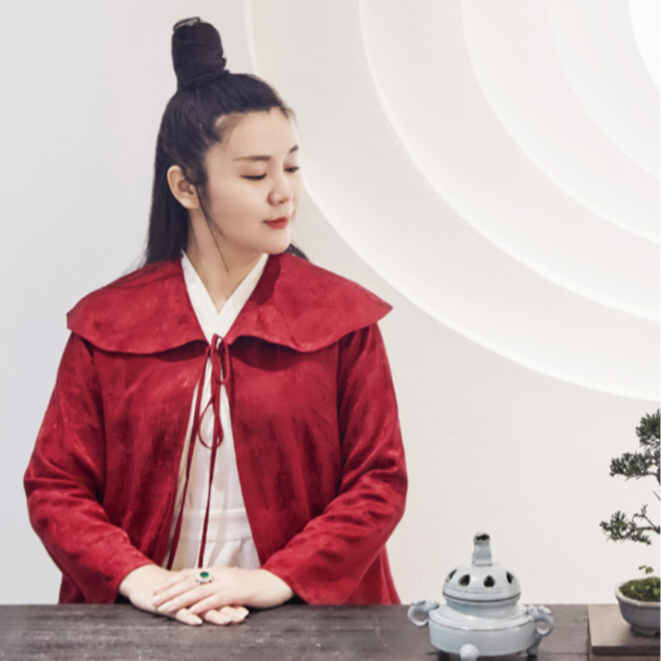 [仙子汇]冬季新款新中式国风禅意禅修禅舞服红色斗篷