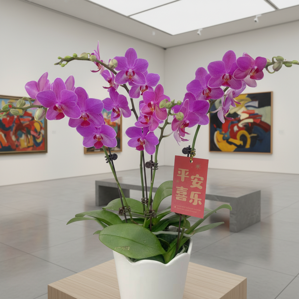 02【好运精灵】蝴蝶兰带花苞基地直发.室内花.花期长（兄弟精灵）