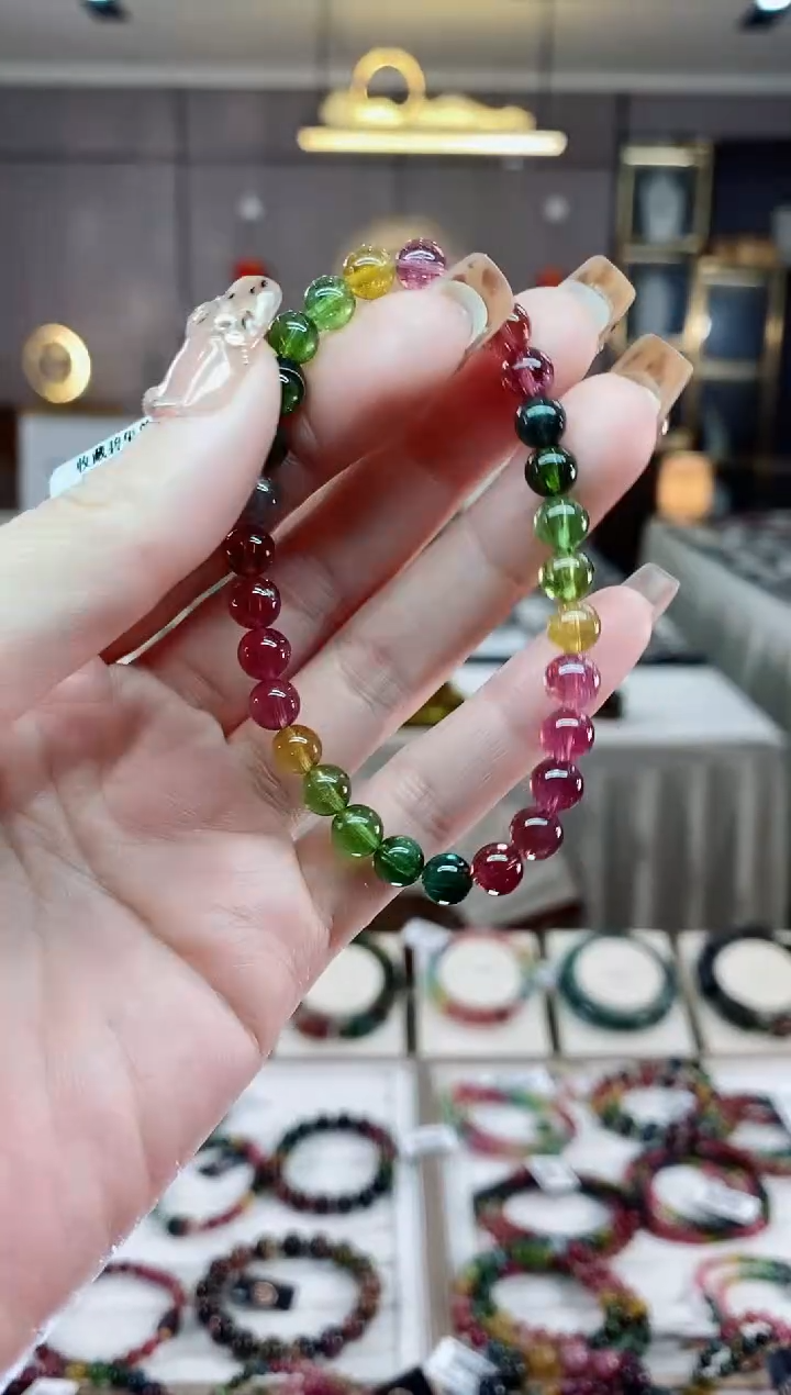 【闪购商品】碧玺单圈手串6mm+未镶嵌一物一证dan