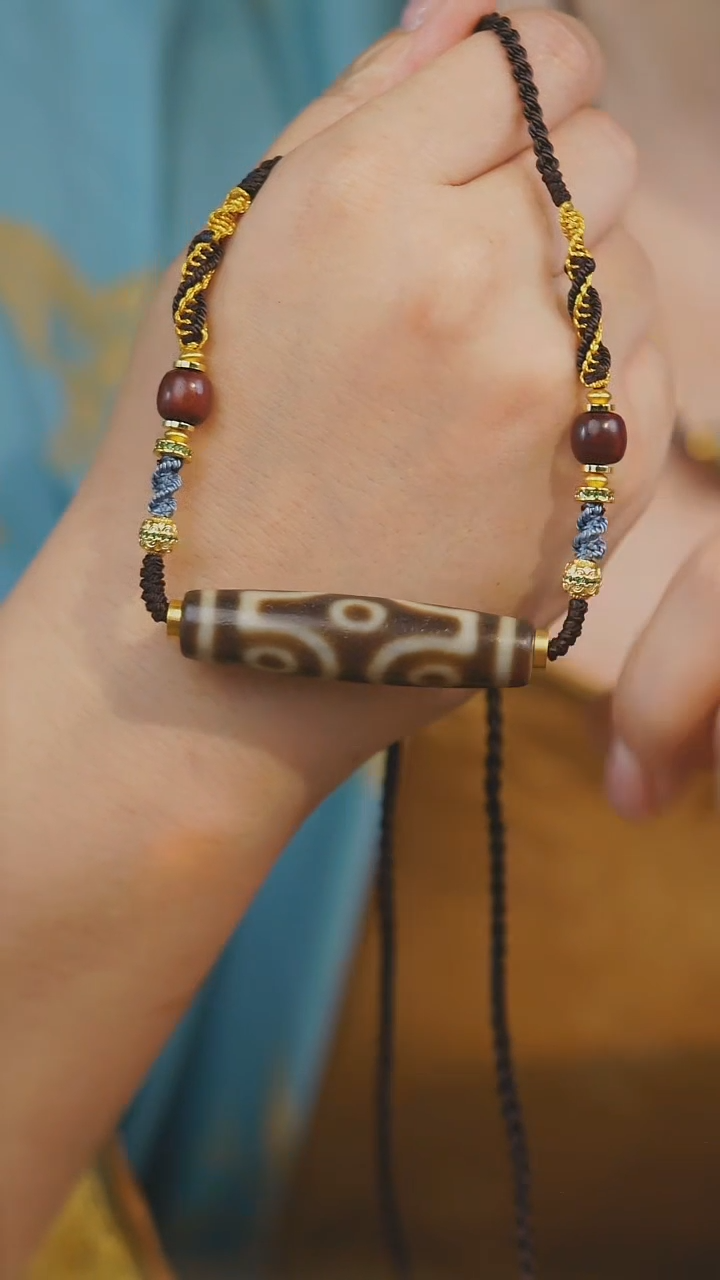 玛瑙/玉髓项链未镶嵌多样性发其一 6眼