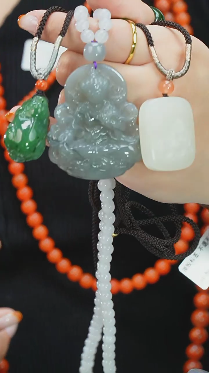 【闪购商品】和田玉三件套未镶嵌度母+貔貅+佛公