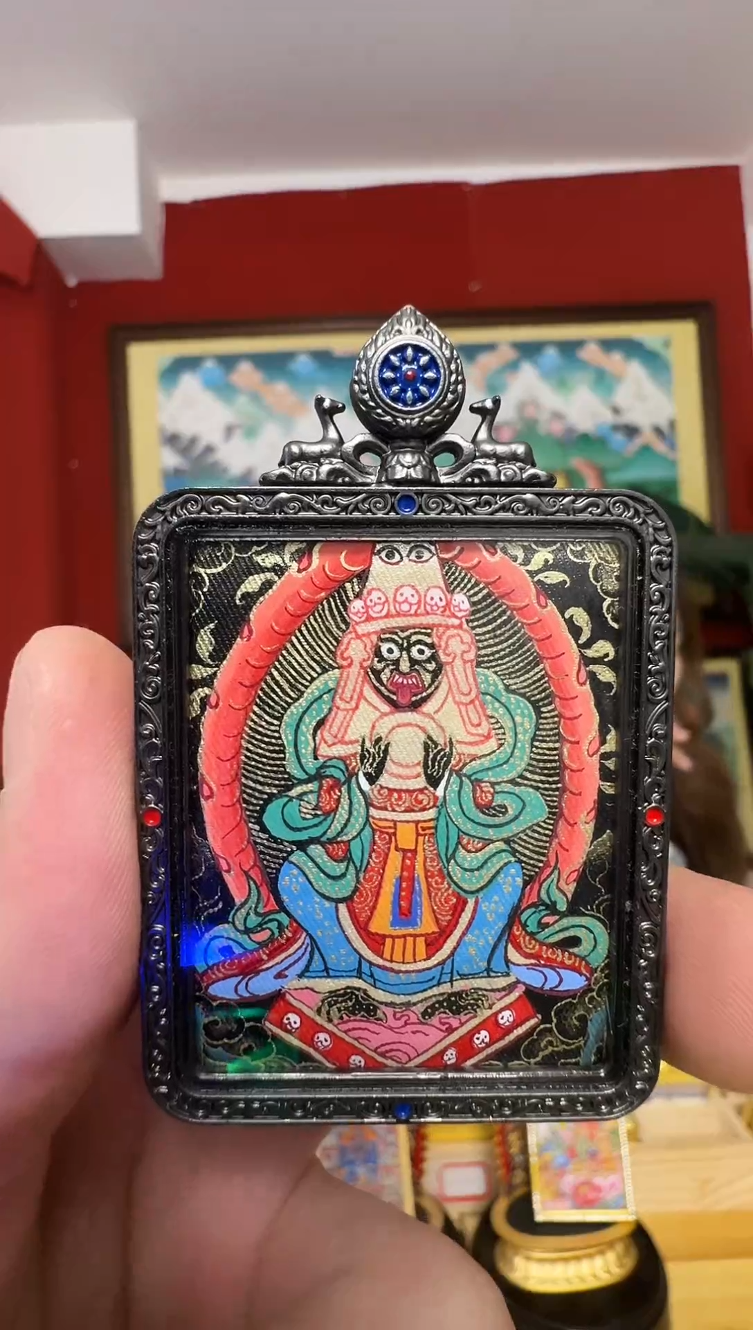 吊坠扎老师-热贡纯手绘