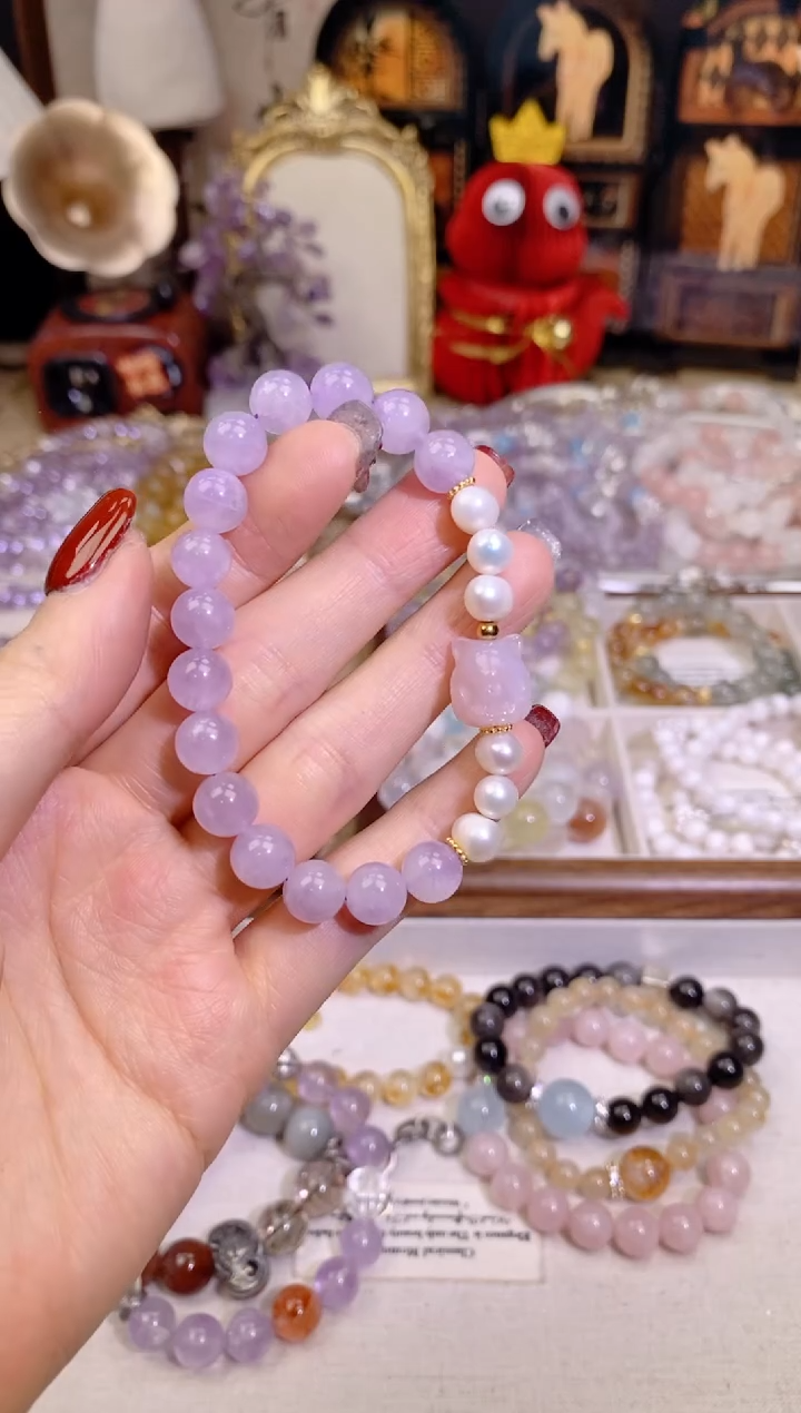 【闪购商品】水晶手链足银镶嵌107手串