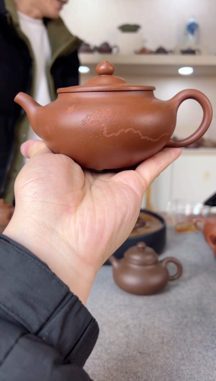 【闪购商品】紫砂茶壶笠帽壶 紫泥 半手工