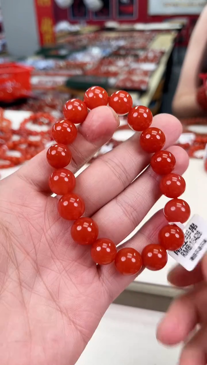 南红玛瑙冰红手串12+未镶嵌一个/条