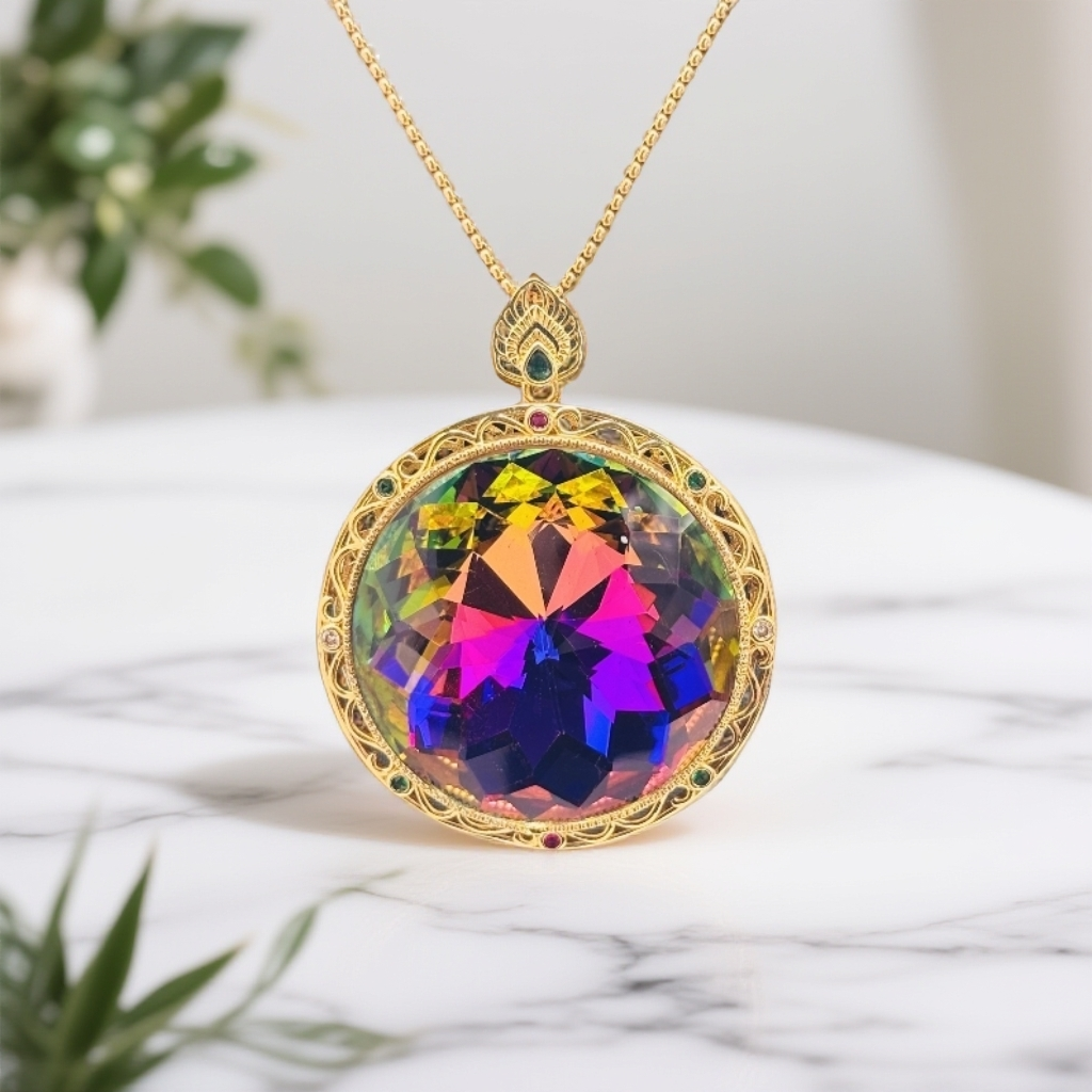 传藏奢饰臻品-极光掠影吊坠MX006毛衣链项链女款青鱼石吊坠成品