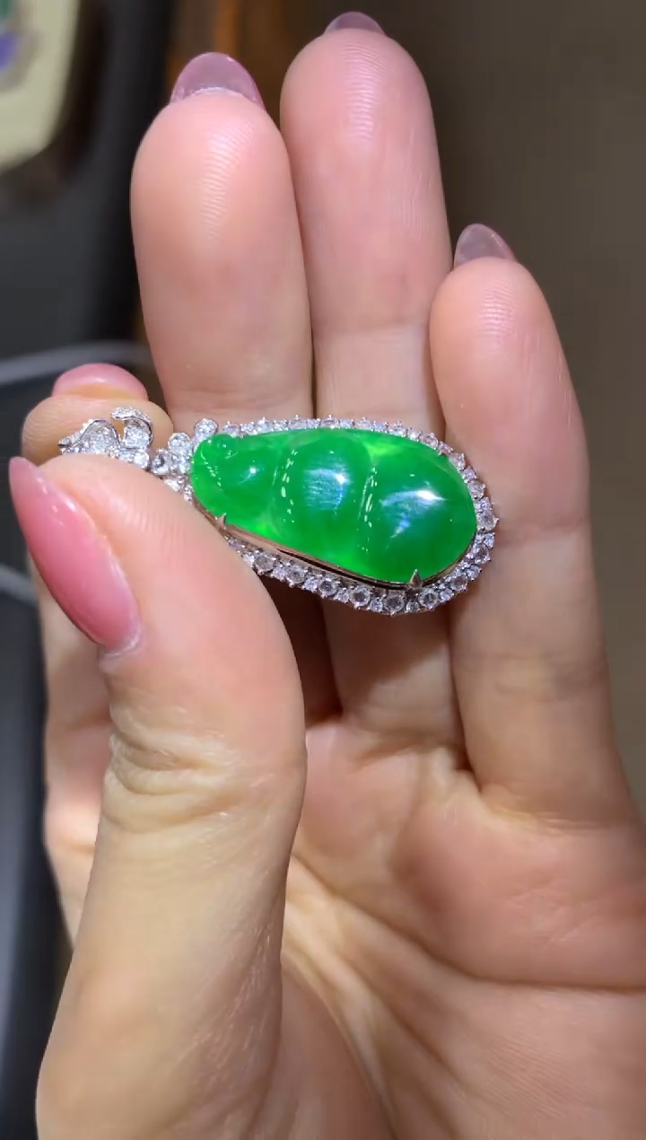 【闪购商品】翡翠颈饰18K金镶嵌|不退不换