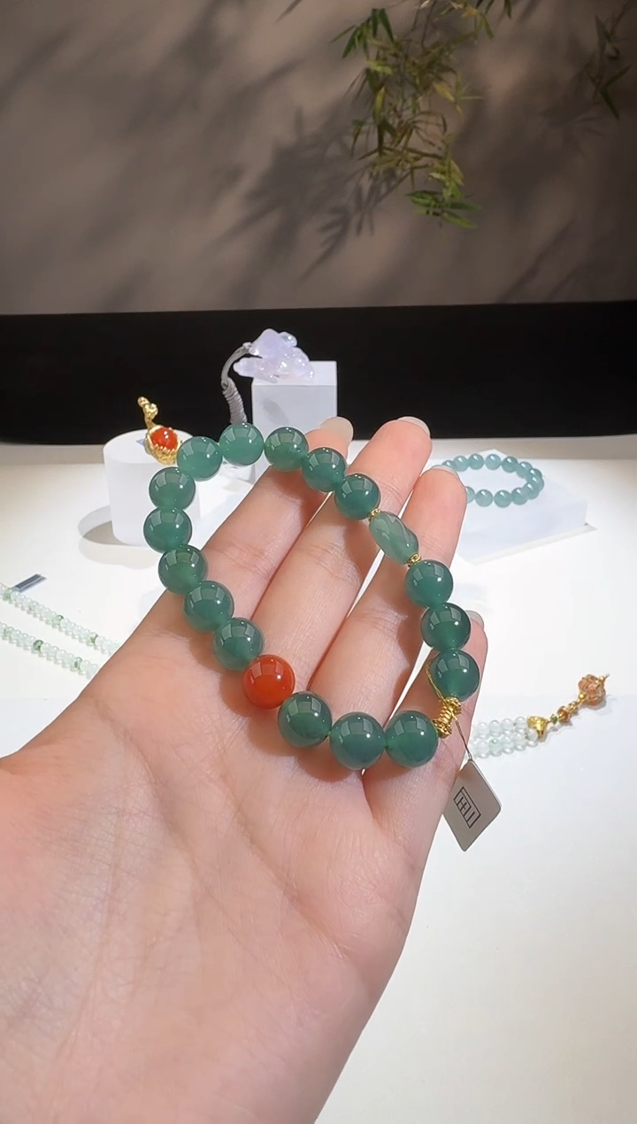 【闪购商品】翡翠手串未镶嵌【鑫鑫】银珠小于0.5