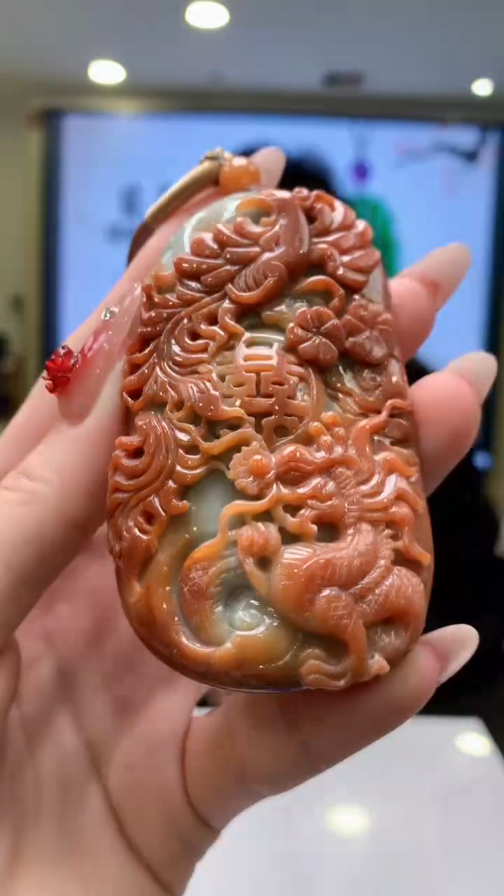 【闪购商品】定制翡翠未镶嵌1026ry-毛货挂件33