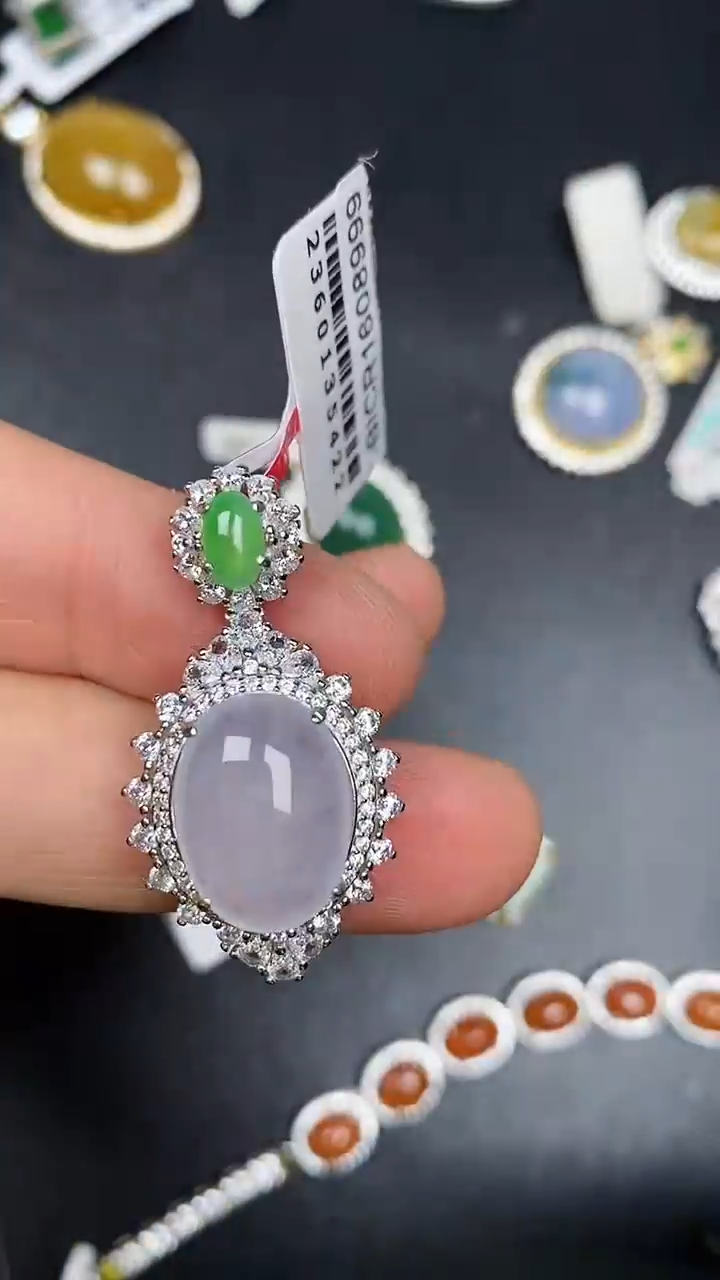 银S925镶嵌戒指翡翠1680