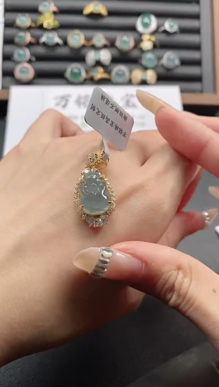 银S925镶嵌戒指翡翠51151