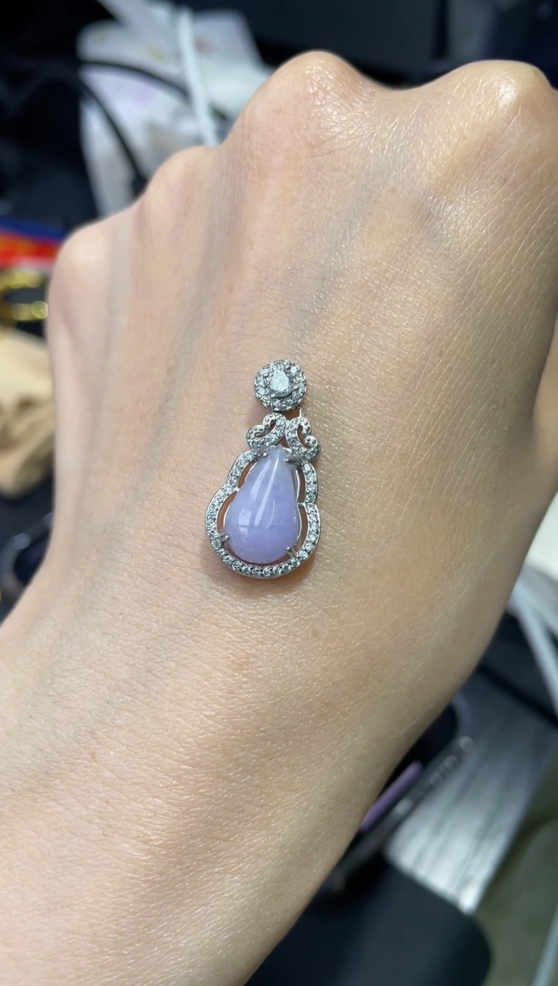 翡翠银S925镶嵌颈饰天然A货缅甸翡翠