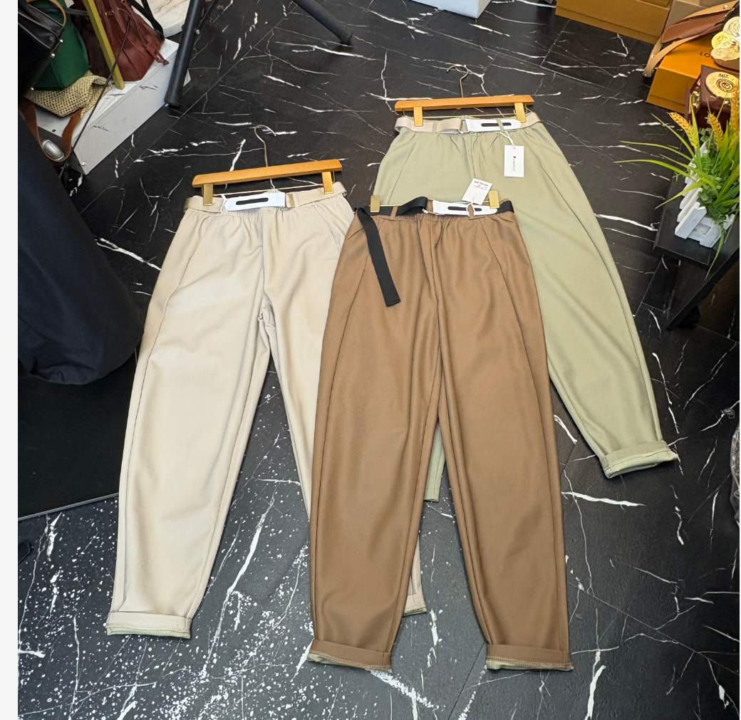 D25 102505 皮裤长裤新款休闲百搭修身小脚裤