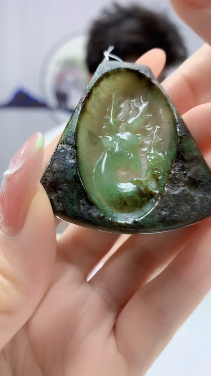 【闪购商品】翡翠颈饰未镶嵌4688DD-jj104鹿牌