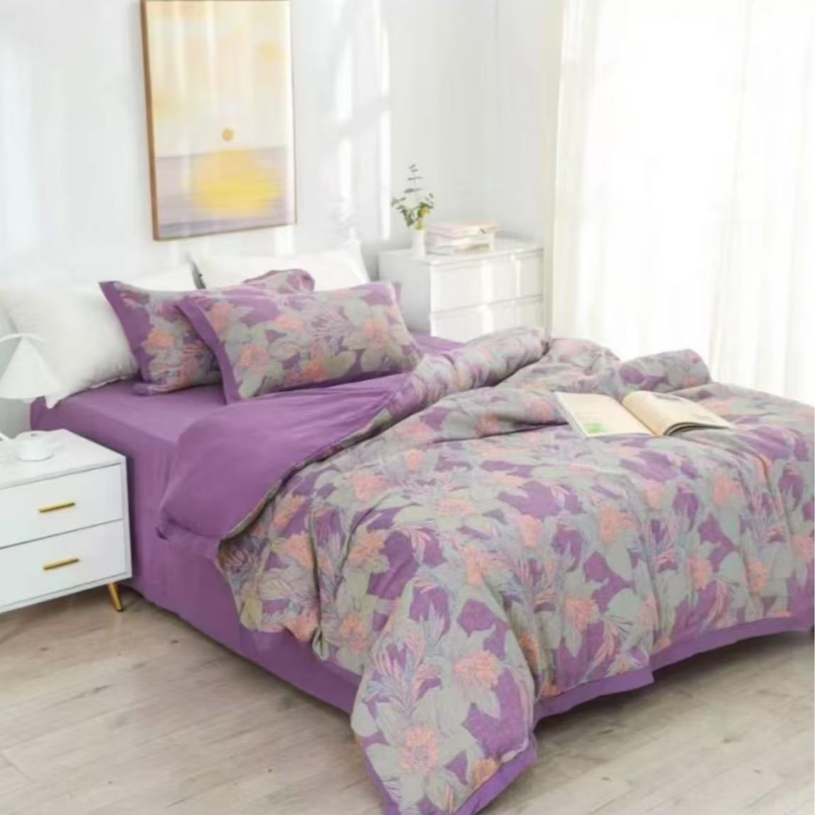 轻奢高端复古双层纱四件套-清莹花香