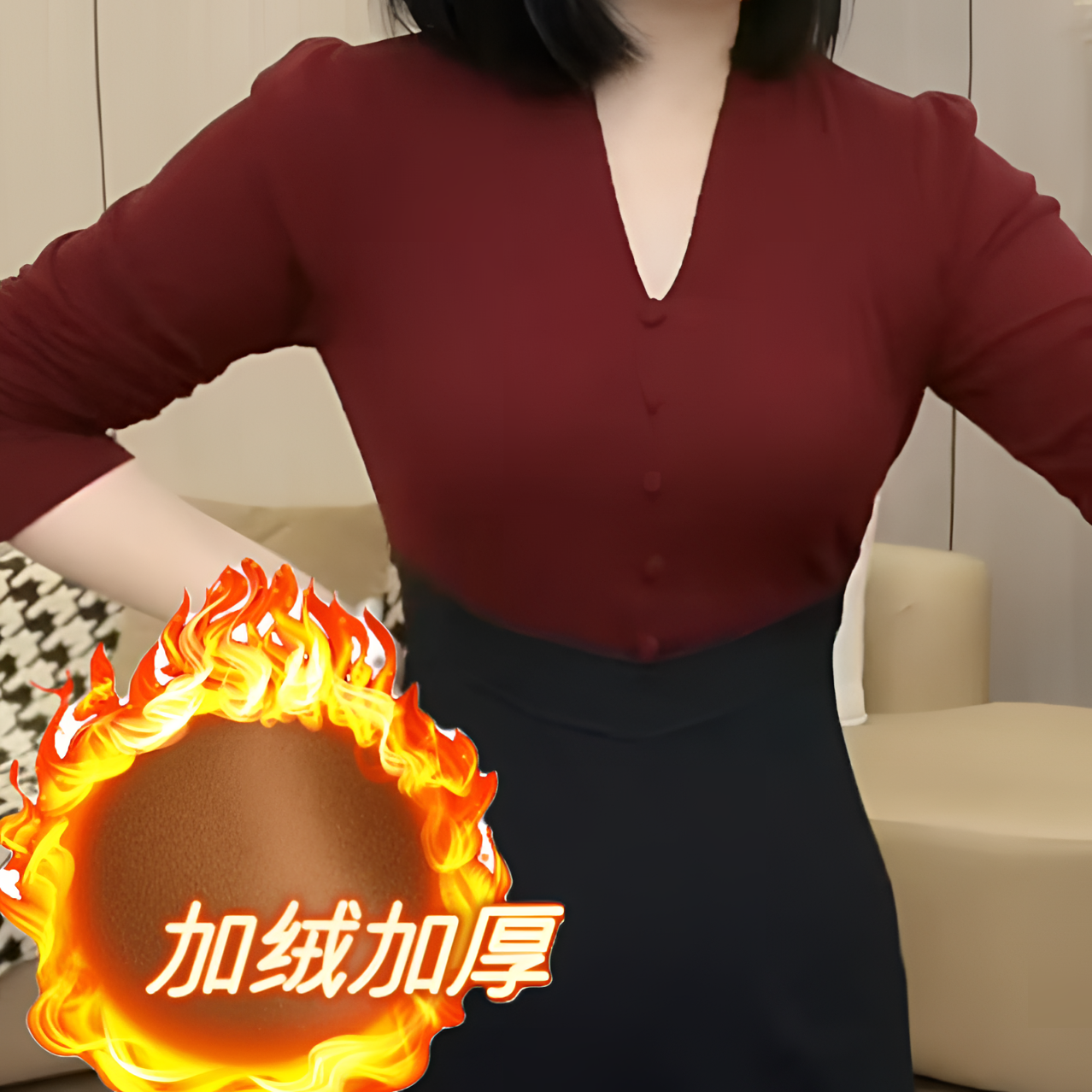 【加绒加厚】轻奢高级感气质显瘦女人味高级感连衣裙YF25478