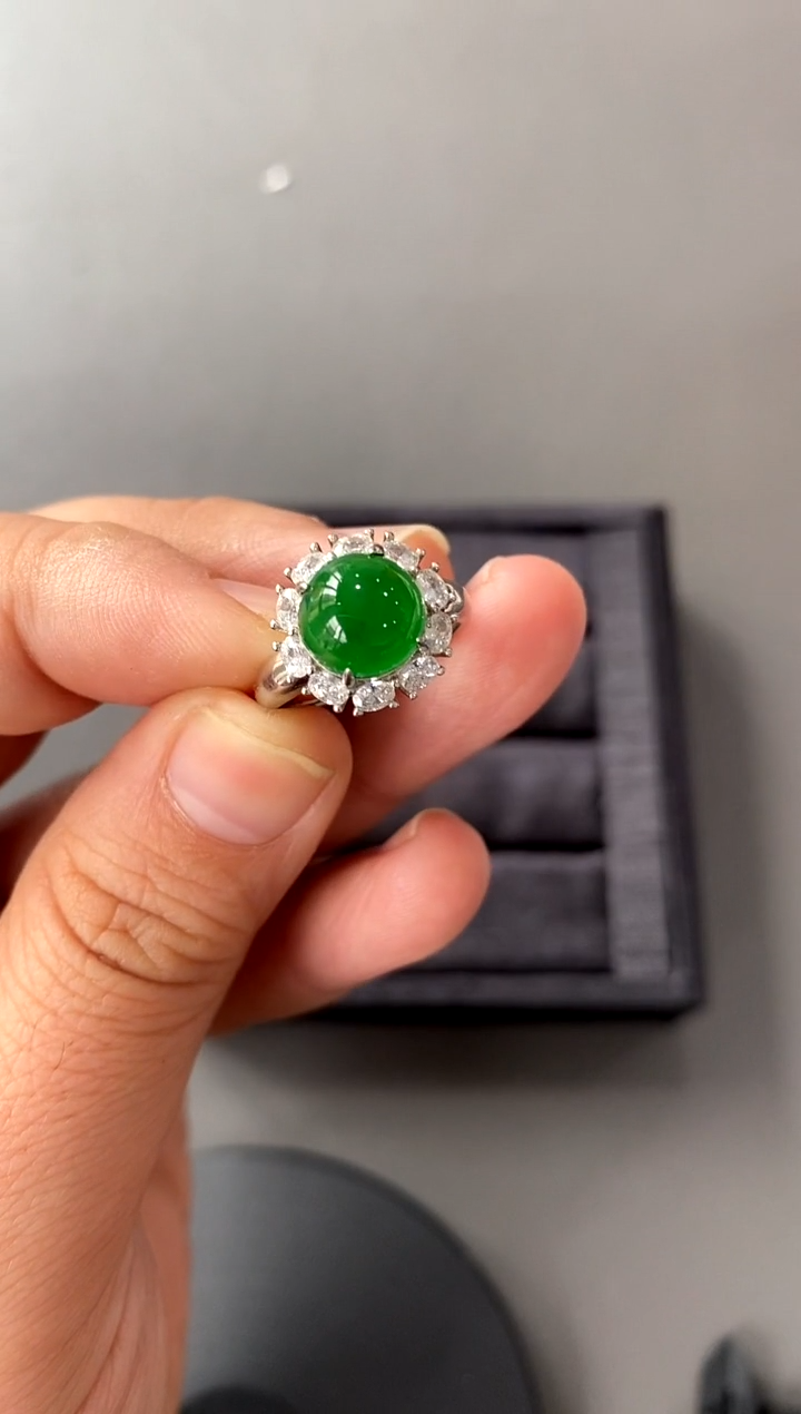 【闪购商品】翡翠戒指银S925镶嵌买断价