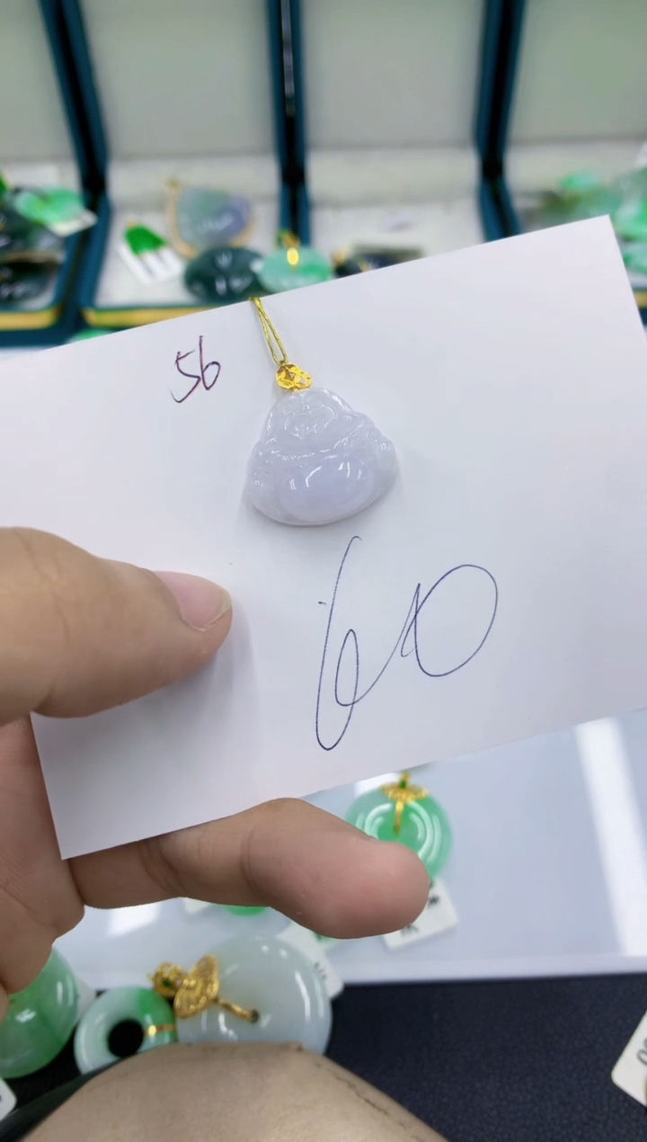 颈饰18K金镶嵌翡翠琴**欢11111111