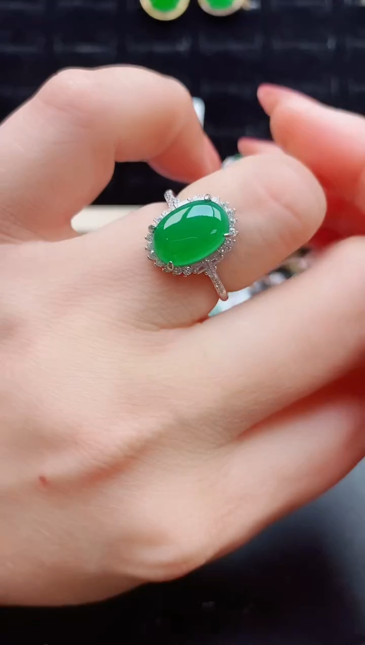 【闪购商品】翡翠戒指银S925镶嵌1212121212