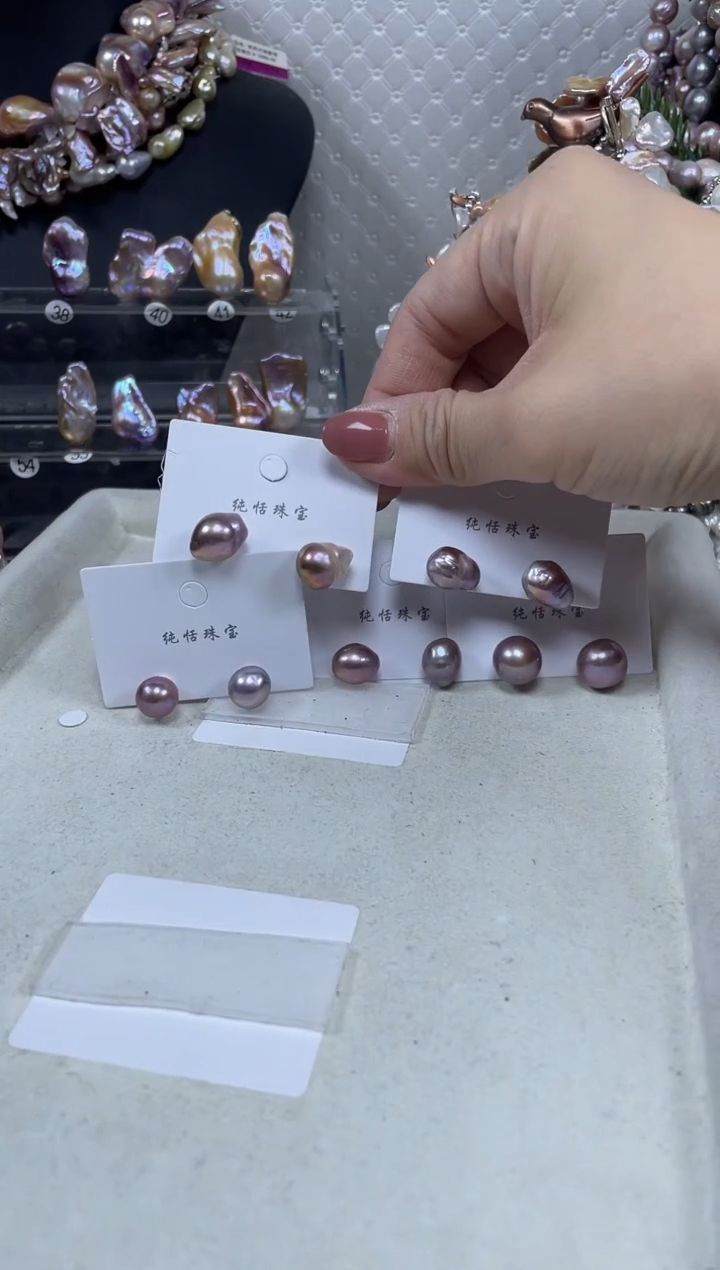 【闪购商品】淡水珍珠耳饰未镶嵌【纯恬珍珠】（多样性发货发一）