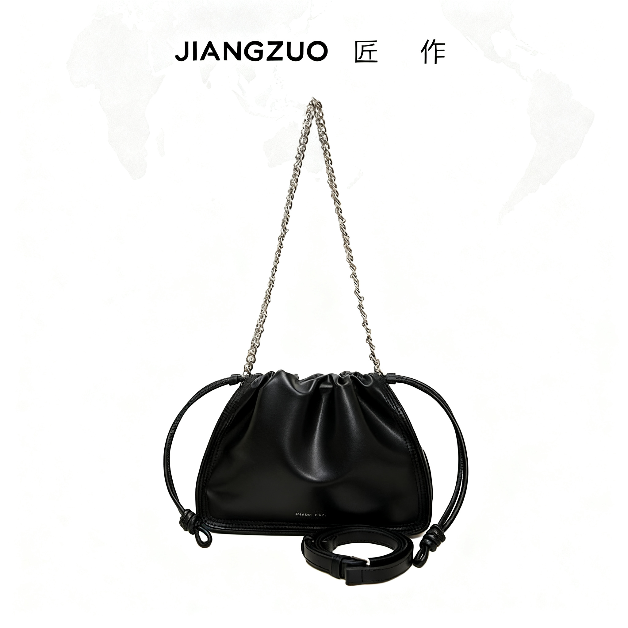 JIANGZUO/匠作 2025新款春夏时尚简约复古链条斜挎包女9225