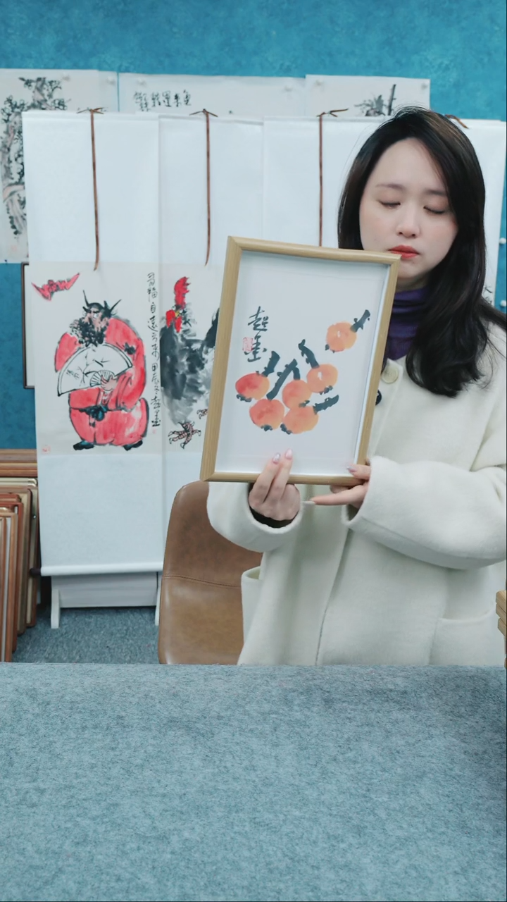 【闪购商品】国画10寸本土老师木质摆台 