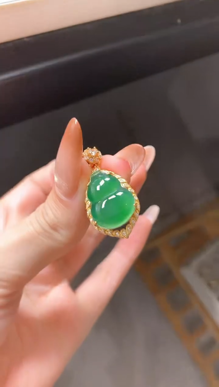 银S925镶嵌戒指翡翠5115