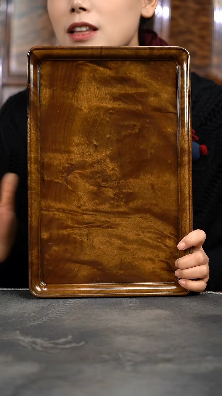 【闪购商品】金丝楠木艺35/23满花精工文承盘979