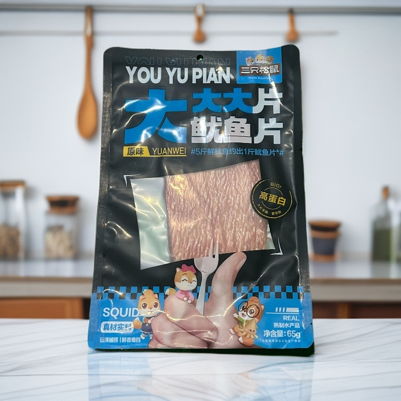 三只松鼠大大大片鱿鱼片原味65g/袋*5袋【效期至2025年10月27号】