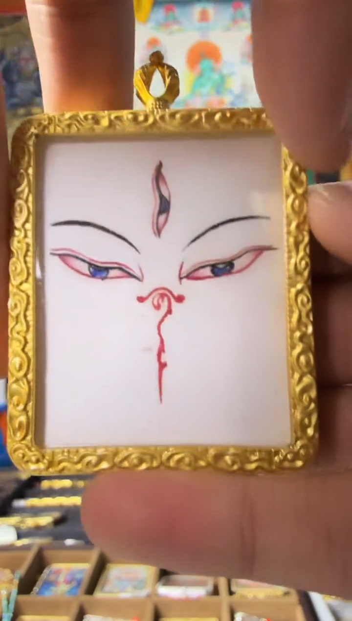 吊坠观老师-纯手绘唐卡拉萨直发