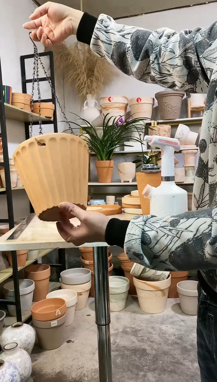 【闪购商品】红陶18*16红陶吊盆 1盆1链 