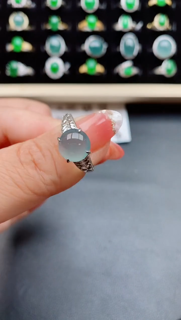 【闪购商品】翡翠戒指银S925镶嵌50805