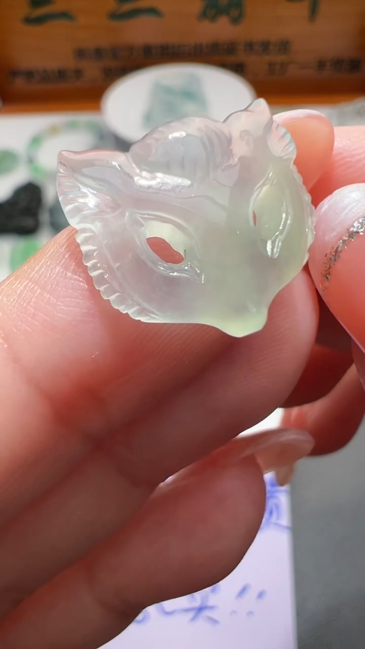 定制翡翠未镶嵌14*16.4*4.1狐狸