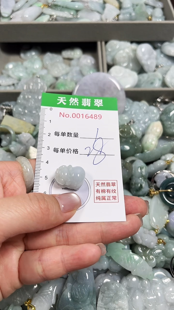 翡翠未镶嵌吊坠(不含链)6489
