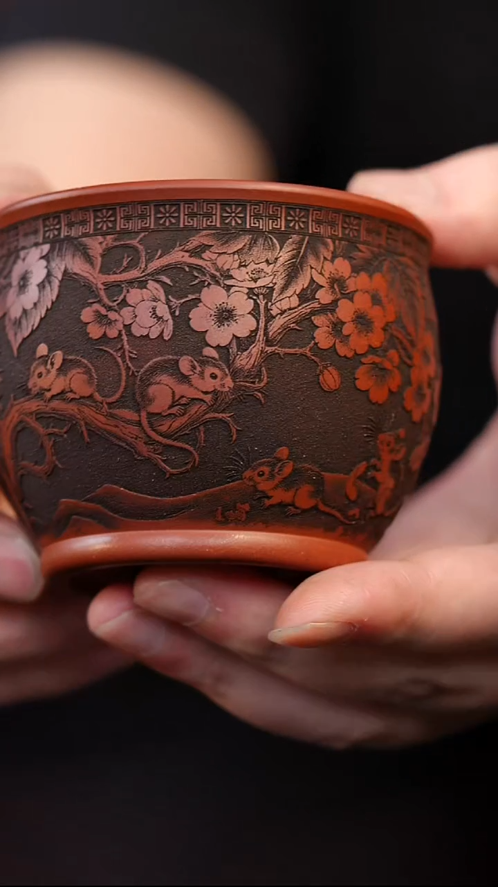 茶杯紫砂宜兴全手工紫砂杯