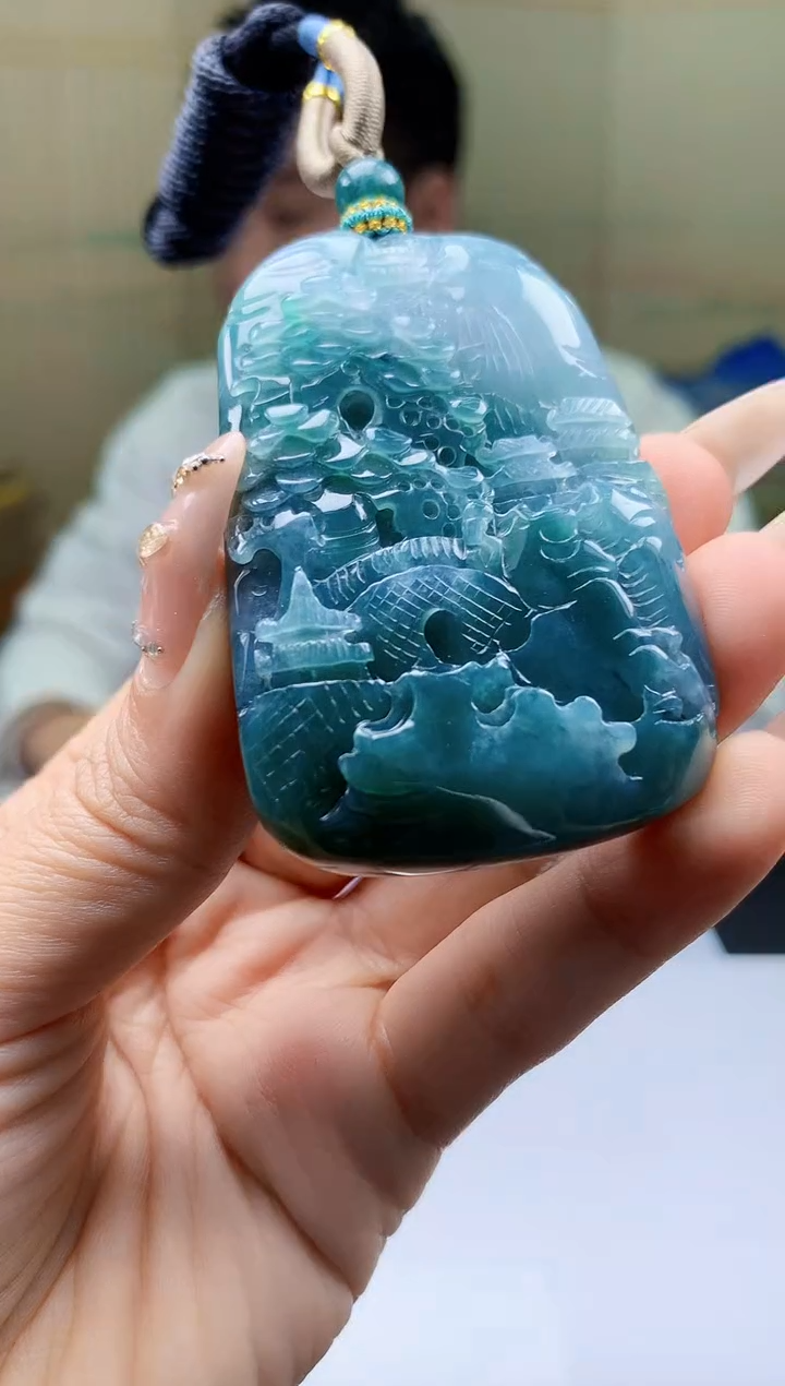 【闪购商品】定制翡翠未镶嵌5028ty-毛货挂件49