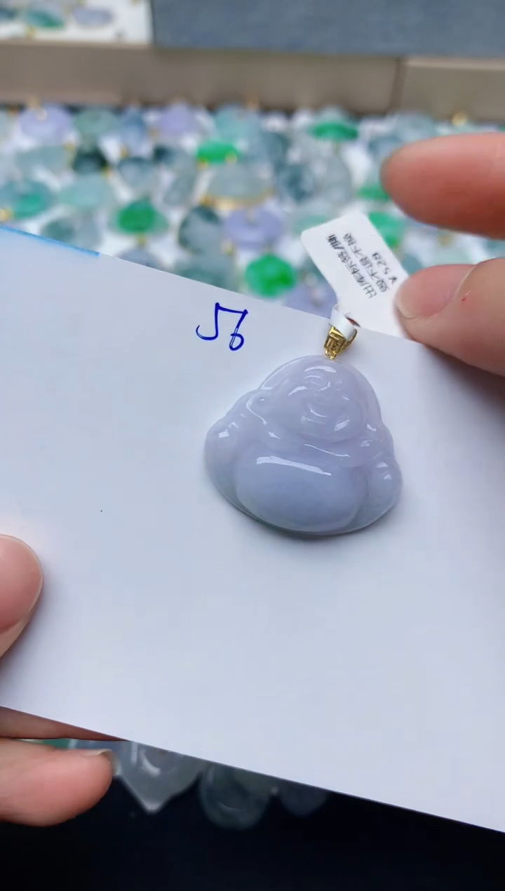 【闪购商品】翡翠颈饰18K金镶嵌天然翡翠A货    