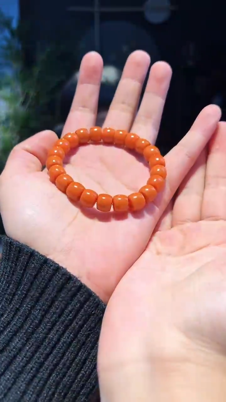 【闪购商品】南红玛瑙手串未镶嵌10+直切柿子黄