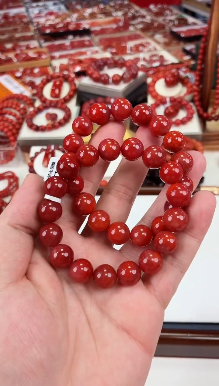 南红玛瑙瓦西手串12+未镶嵌（多样式发其一）
